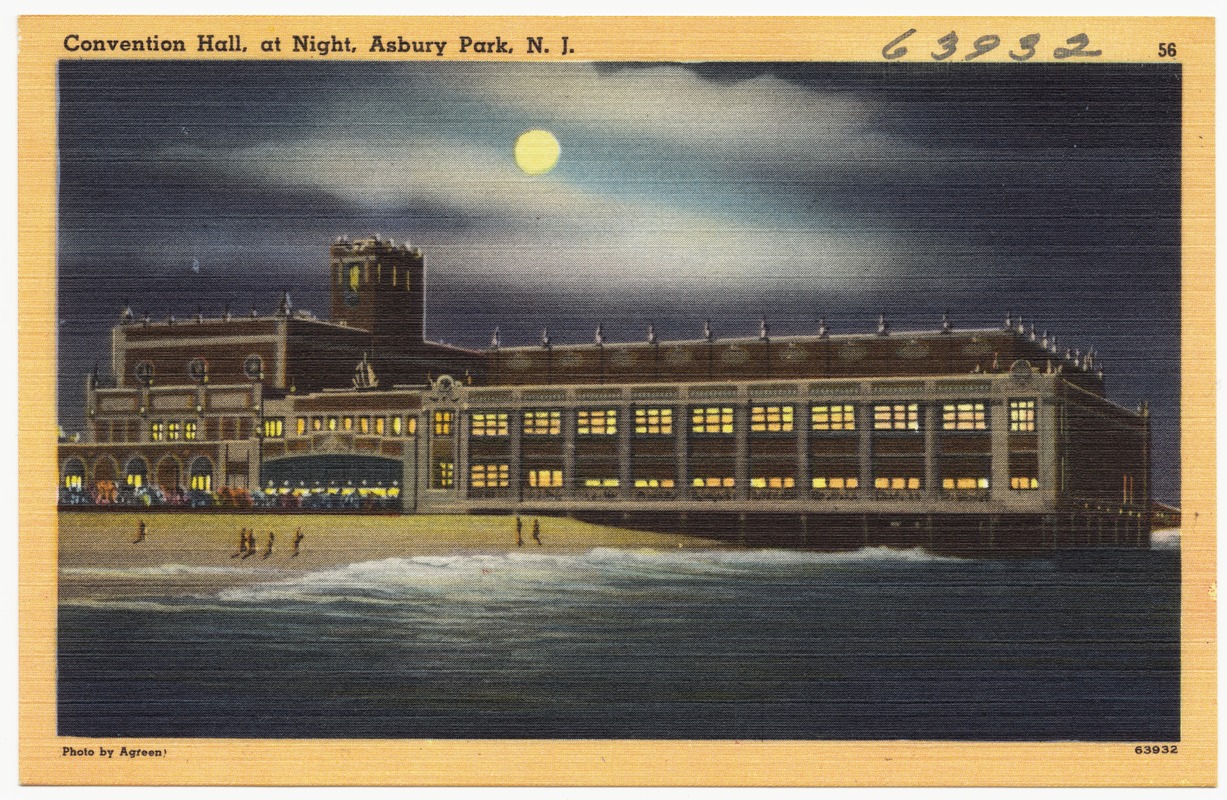 Convention hall, at night, Asbury Park, N. J.