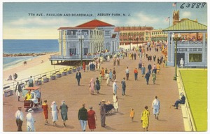 7th Ave., pavilion and boardwalk, Asbury Park, N. J.