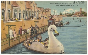 Swan ride on Wesley Lake, Ocean Grove and Asbury Park, N. J.