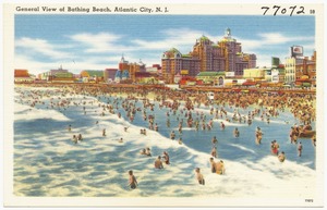 General view of bathing beach, Atlantic City, N.J.
