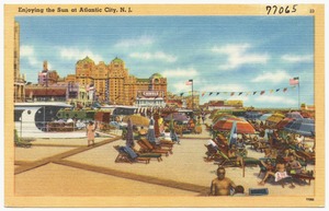 Enjoying the sun at Atlantic City, N.J.