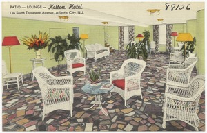Patio, lounge, Kelton Hotel, 136 South Tennessee Avenue, Atlantic City, N.J.