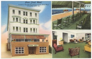 Penn Crest Hotel, located at beautiful Pennsylvania Avenue, beach block, Atlantic City, N.J.