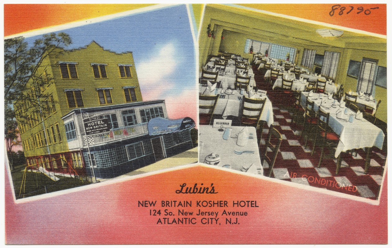 Lubin's, New Britain Kosher hotel, 124 So. New Jersey Avenue, Atlantic City, N.J.