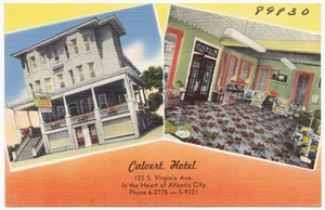 Calvert Hotel, 123 S. Virginia Ave., in the heart of Atlantic City