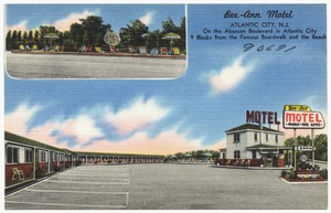 Bee-Ann Motel, Atlantic City, N.J., on the Absecon Boulevard in Atlantic City, 9 blocks from the famous boardwalk and the beach