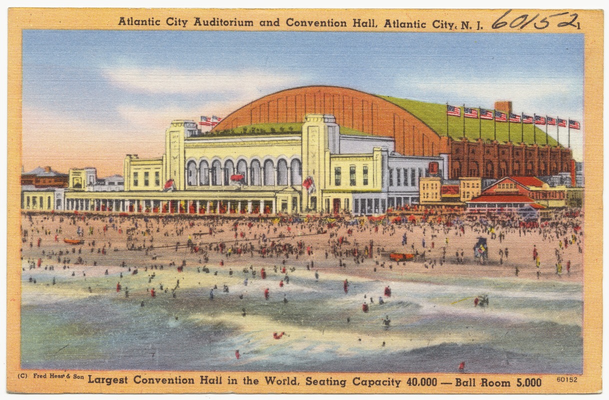 Atlantic City Auditorium and Convention Hall, Atlantic City, N. J., largest convention hall in the world, seating capacity 40,000 -- ball room 5,000
