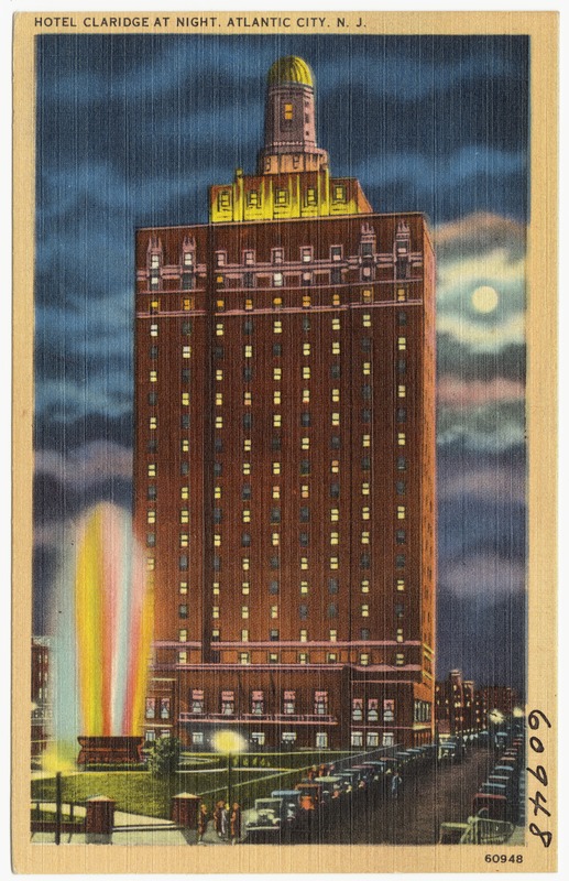 Hotel Claridge at night, Atlantic City, N. J.