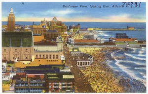 Bird's-eye view, looking east, Atlantic City, N. J.