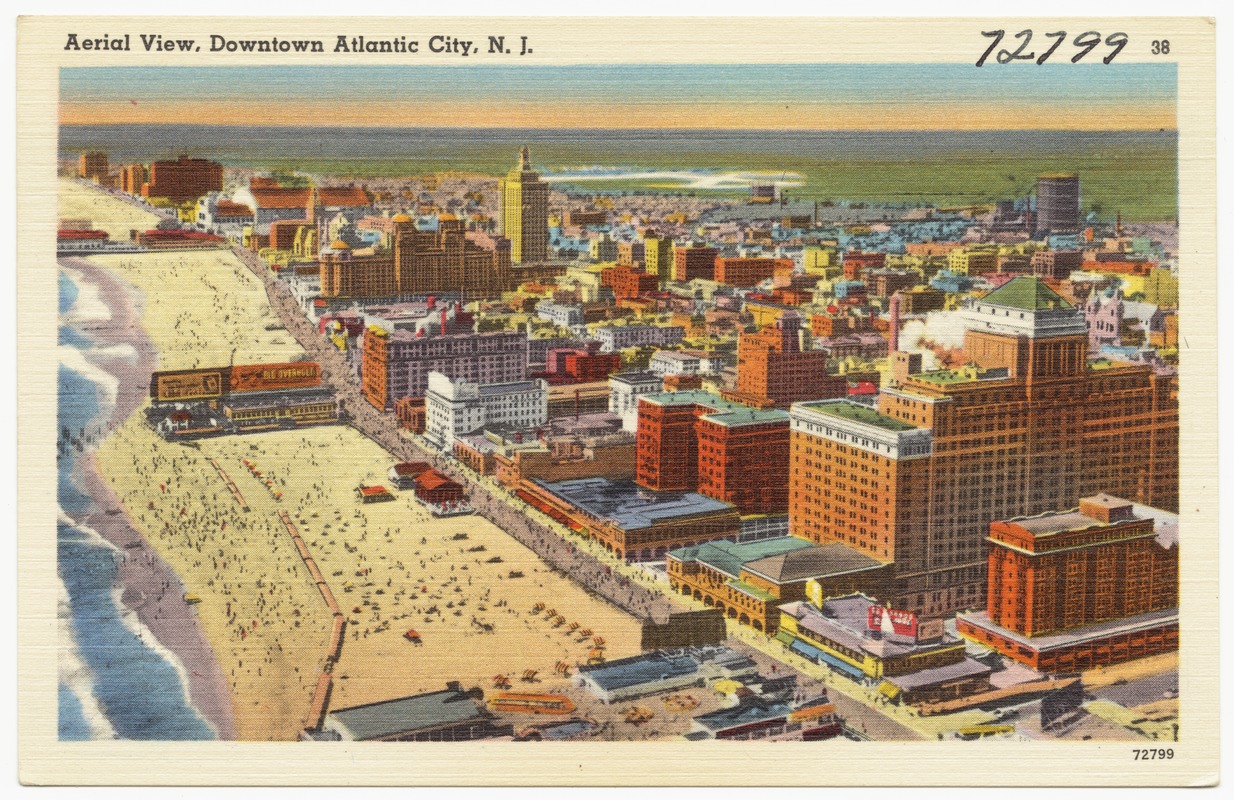 Aerial view, downtown Atlantic City, N. J.