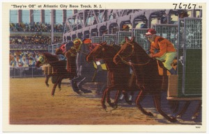"They're Off" at Atlantic City Race Track, N.  J.