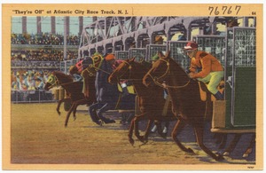 "They're Off" at Atlantic City Race Track, N.  J.