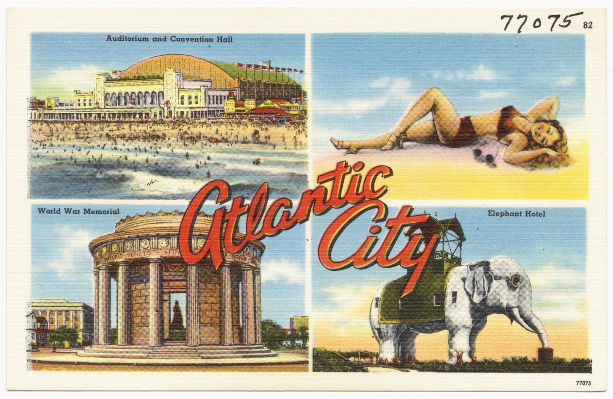 Atlantic City -- auditorium and convention hall, World War Memorial, Elephant Hotel
