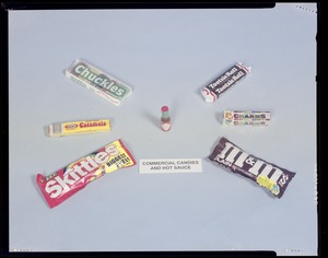 Commercial candies and hot sauce
