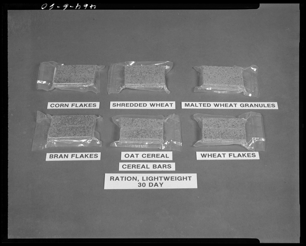 Lightweight Rations Ration, lightweight 30 day. Cereal bars - Digital Commonwealth