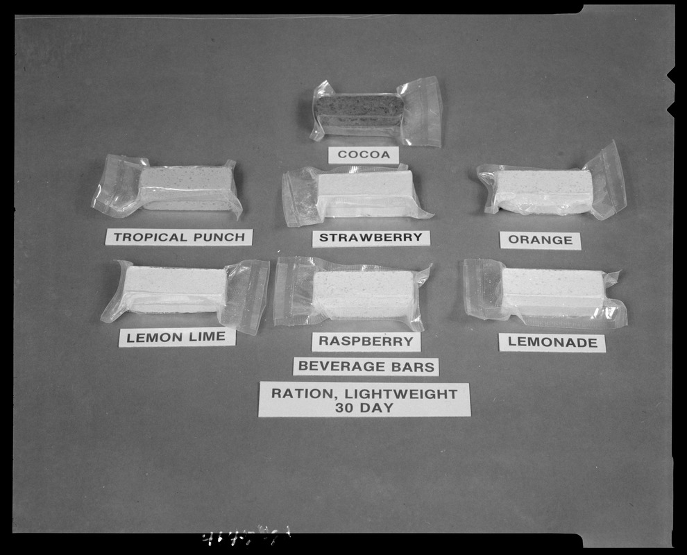 Lightweight Rations Ration, lightweight 30 day. Beverage bars - Digital Commonwealth
