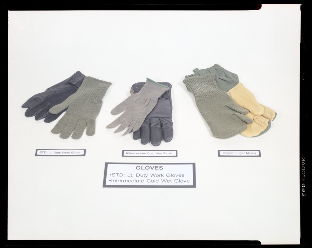 STD: lt. duty work gloves, intermediate cold wet glove