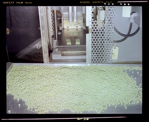 Food lab, freeze drying compressed peas