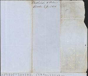 Bathsheba Holland to George Coffin, 4 January 1851