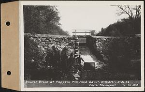 Beaver Brook at Pepper's mill pond dam, Ware, Mass., 8:40 AM, May 21, 1936