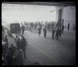 Luncheon after the Winsor Memorial Dedication, Quabbin Administration Building, seaplane hangar, inside, Quabbin Reservoir, Belchertown, Mass., June 17, 1941