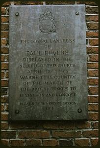 Plaque, Old North Church