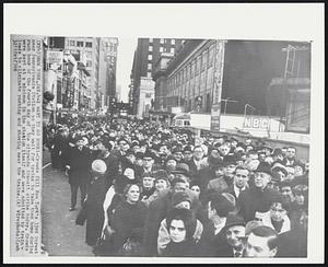 I Want to Go Home! - Crowds fill New York's 33rd Street near Pennsylvania Station as they wait for trains to take them home during rush hour of the fourth day of the citywide transit strike today. Crowds were kept at a minimum in the station itself and were admitted by trainloads to eliminate pushing and shoving near the trains.