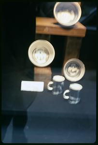 A display of bowls and cups