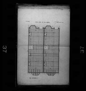 Framing plan of first story, 113-115 Beacon Street, Boston, Massachusetts