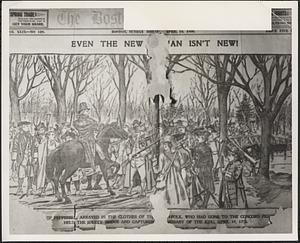 Prudence Wright leads women in capturing Tory (photograph of Boston Sunday Globe front page, April 19, 1896)