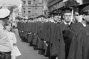 High School Graduation Procession, William Street, New Bedford