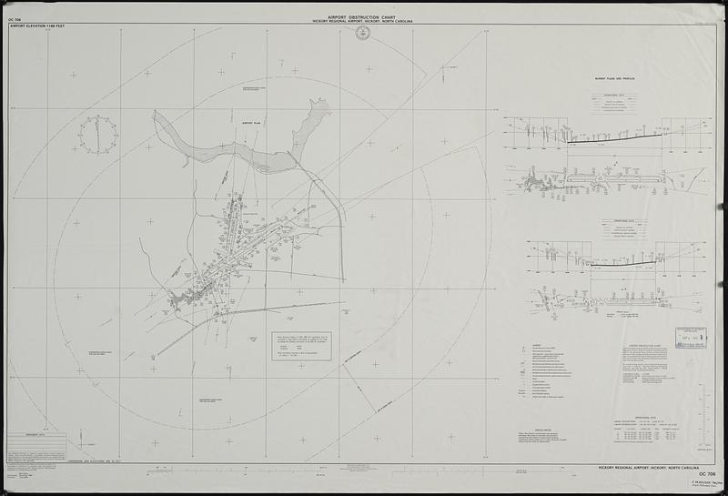 Airport obstruction chart, OC 706, Hickory Regional Airport, Hickory, North Carolina
