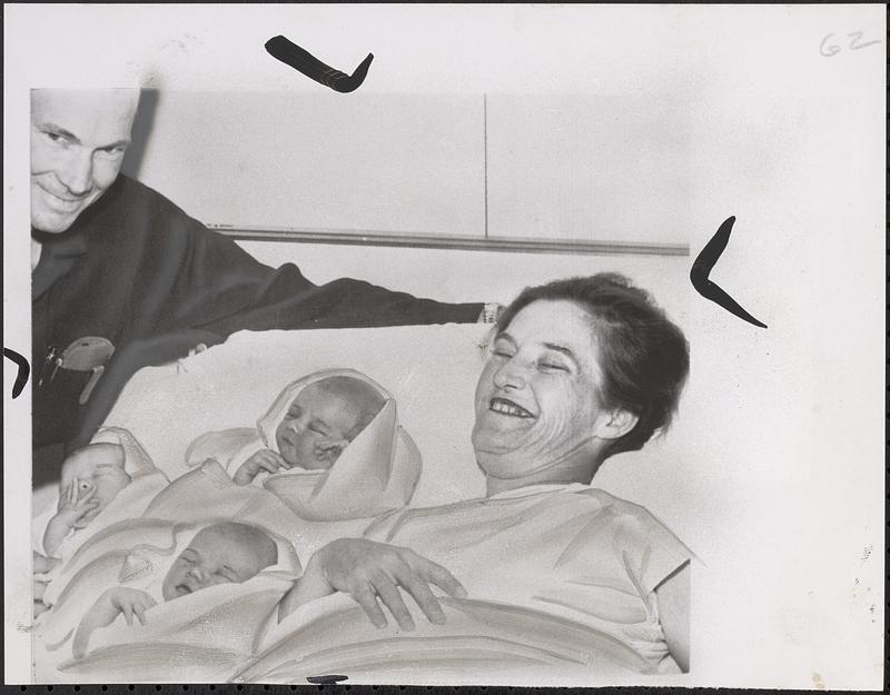 Grandmother has triplets