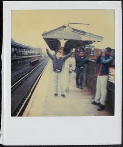 Group of boys at the train station