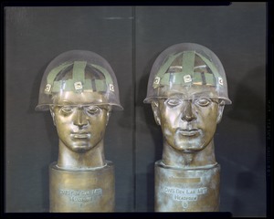 CEMEL, body armor, helmets, plastic, on large + small model heads