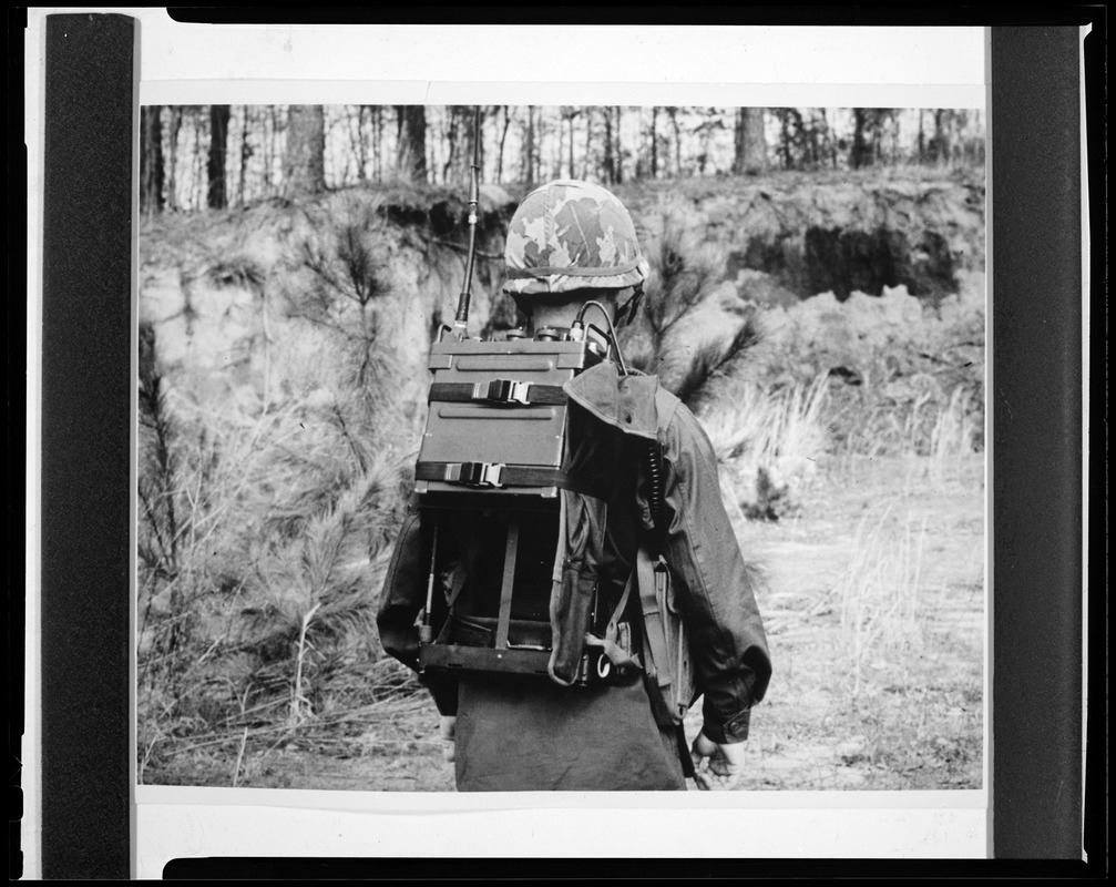 CEMEL, equipment, load-carrying, ALICE, w/radio (back view)