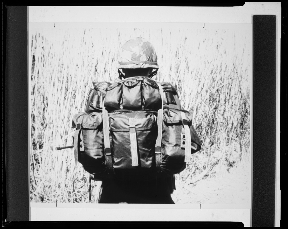 CEMEL, equipment, loadcarrying, ALICE, w/backpack (back view) Digital Commonwealth