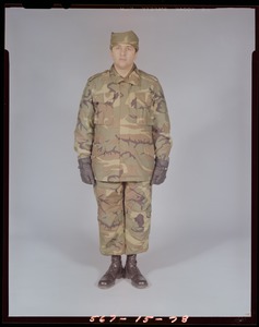 Battle dress, uniform w/cap, front view, CEMEL