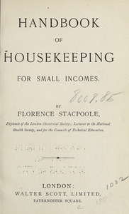 Handbook of housekeeping for small incomes