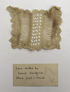 Lace knitted by Laura Bridgman