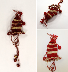 Knit ornament, made by Laura Bridgman