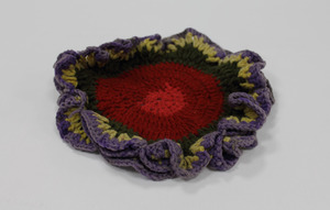Colorful doily, made by Laura Bridgman