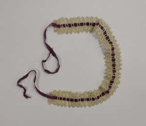 Ruffled lace collar, made by Laura Bridgman