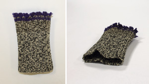 Knit cuffs, made by Laura Bridgman