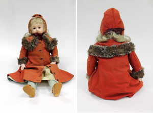 Doll with clothes made by Laura Bridgman