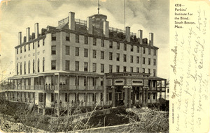 Perkins Institute for the Blind, South Boston, Mass. ; Postcard to Mrs. Gould