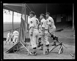 Jewel Ens, Shanty Hogan, Hal Lee, Bill McKechnie, Boston Braves, Braves Field