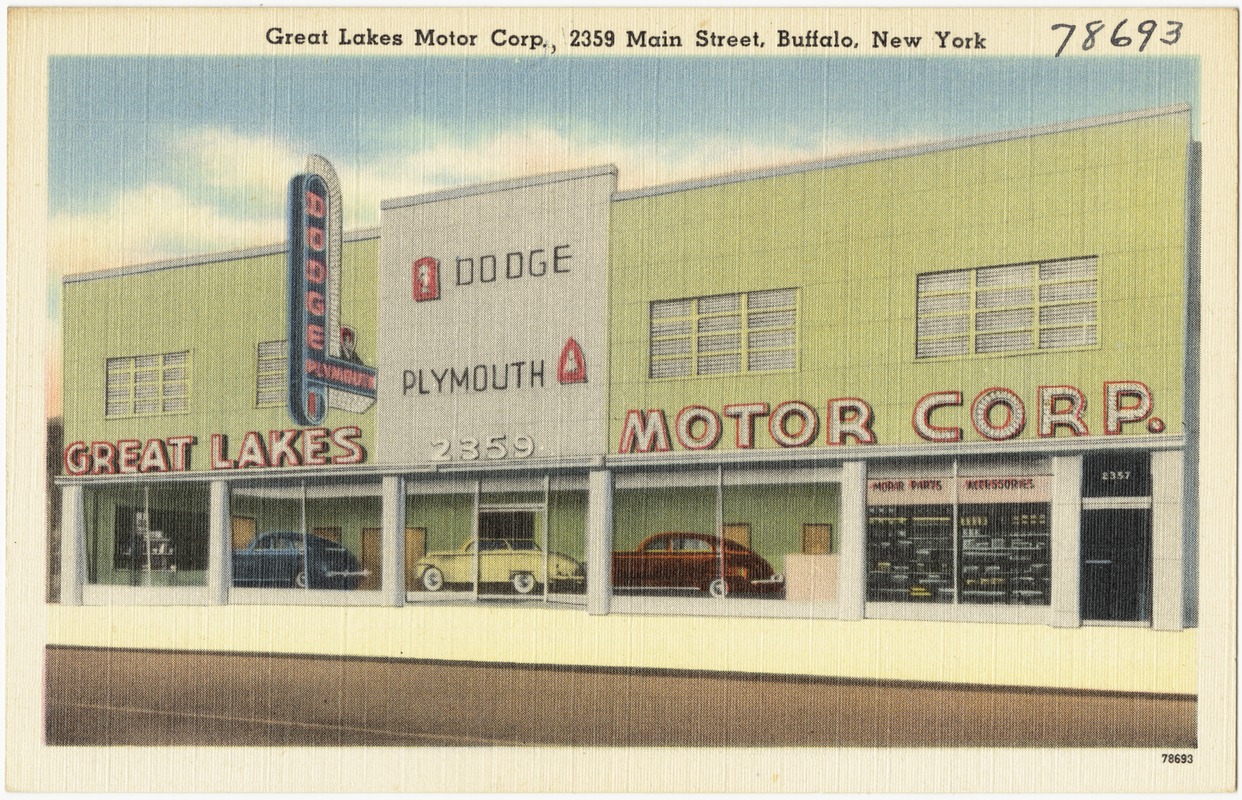 Great Lakes Motor Corp., 2359 Main Street, Buffalo, New York - Digital  Commonwealth, image size:1242x800
