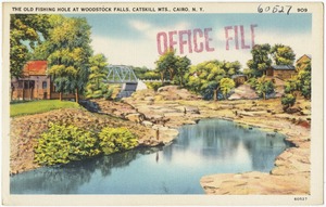 The old fishing hole at Woodstock Falls, Catskill Mts., Cairo, N. Y.