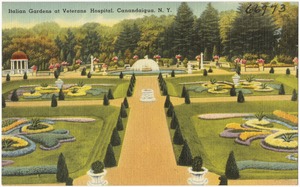 Italian gardens at Veterans Hospital, Canandaigua, N. Y.